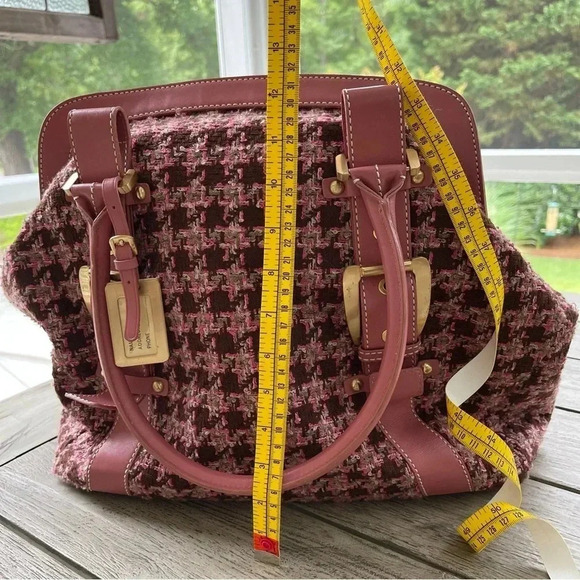 Elegant Pink Tweed Women's Bag - Picture 8 of 10